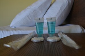 Standard tvåbäddsrum - utsikt mot bergen | Individuell inredning, unika möbler, skrivbord och strykjärn/strykbräda