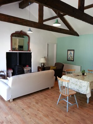 TV, fireplace, DVD player, books - Connemara Stone Barn on Wild Atlantic Way, walk to beach, near Aran Island Ferry (Inverin)