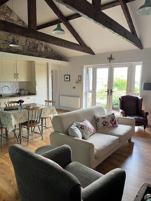 TV, fireplace, DVD player, books - Connemara Stone Barn on Wild Atlantic Way, walk to beach, near Aran Island Ferry (Inverin)