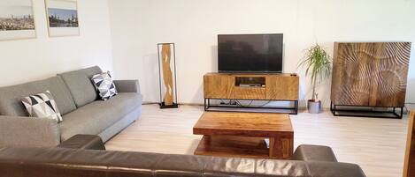 TV, DVD player, books