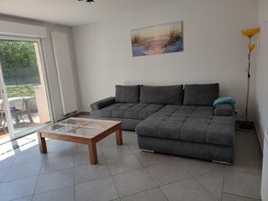 TV, fireplace, DVD player, books