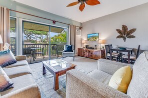 TV, DVD player, books