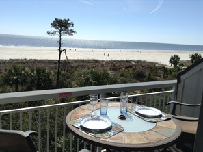 Outdoor dining - # 314 DIRECT OCEANFRONT VILLA LOCATED IN NORTH FOREST BEACH AREA (Hilton Head Island)