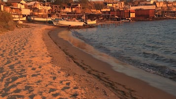 En la playa