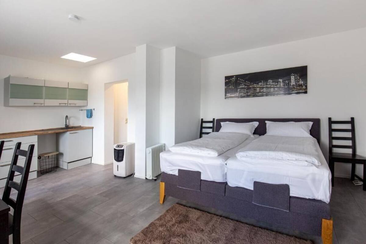 Een laptopwerkplek, een strijkplank/strijkijzer, gratis wifi, beddengoed