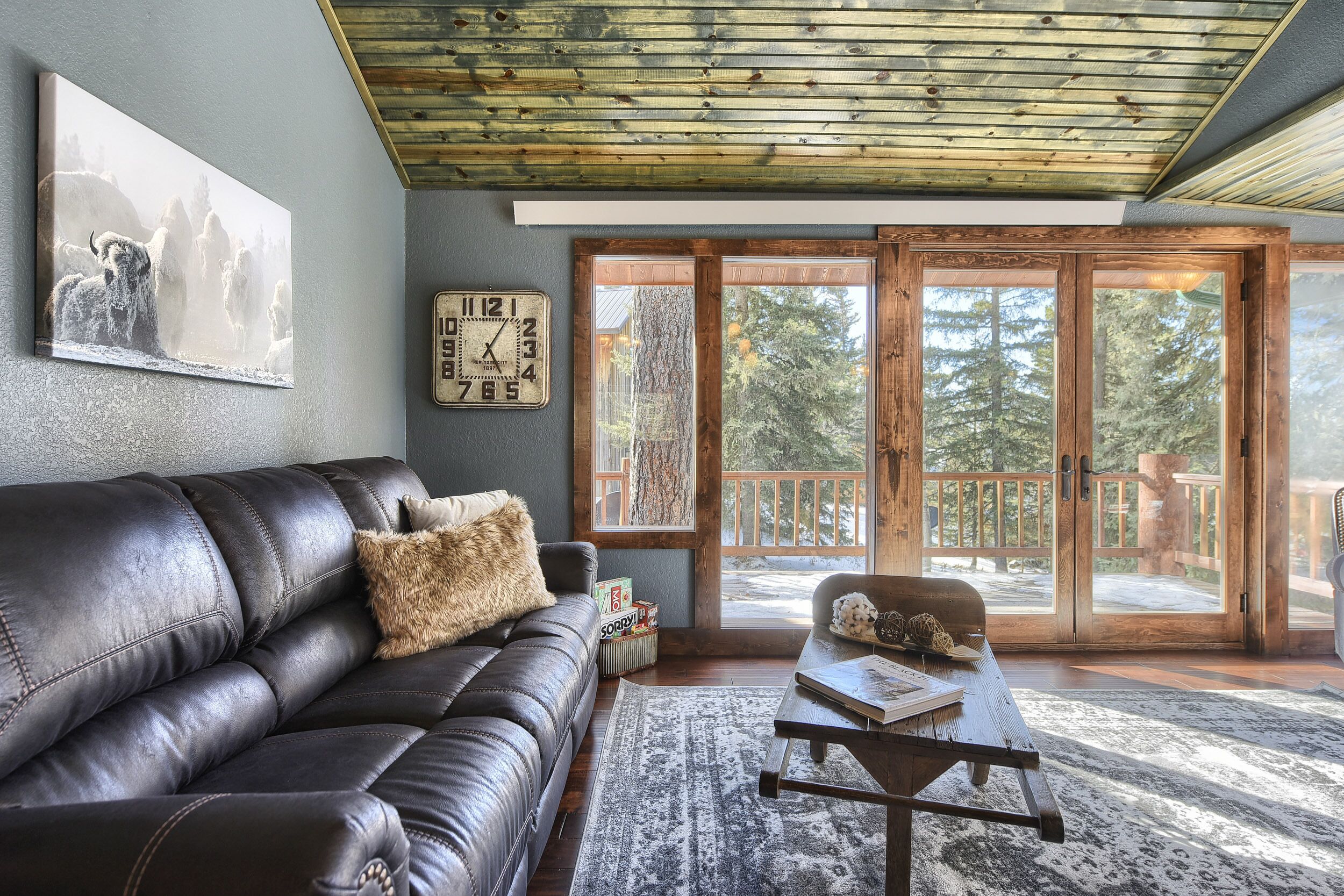 Télévision, cheminée, lecteur de DVD