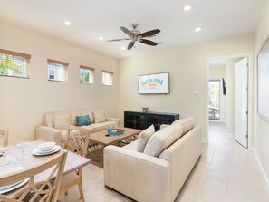 TV, music library - Classic Margaritaville Cottage w/ Full Kitchen & Indoor/Outdoor Living (Kissimmee)