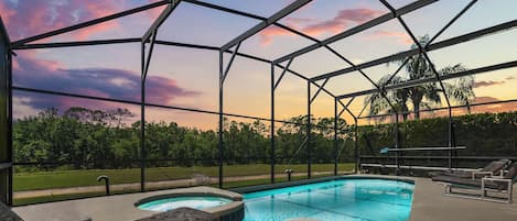 Outdoor pool, a heated pool