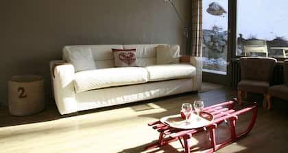 RARE en Tignes apartamento con terraza y jardín !!! vistas al glaciar