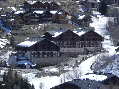 Bel appartement, tout confort aux pieds des pistes dans résidence type chalet