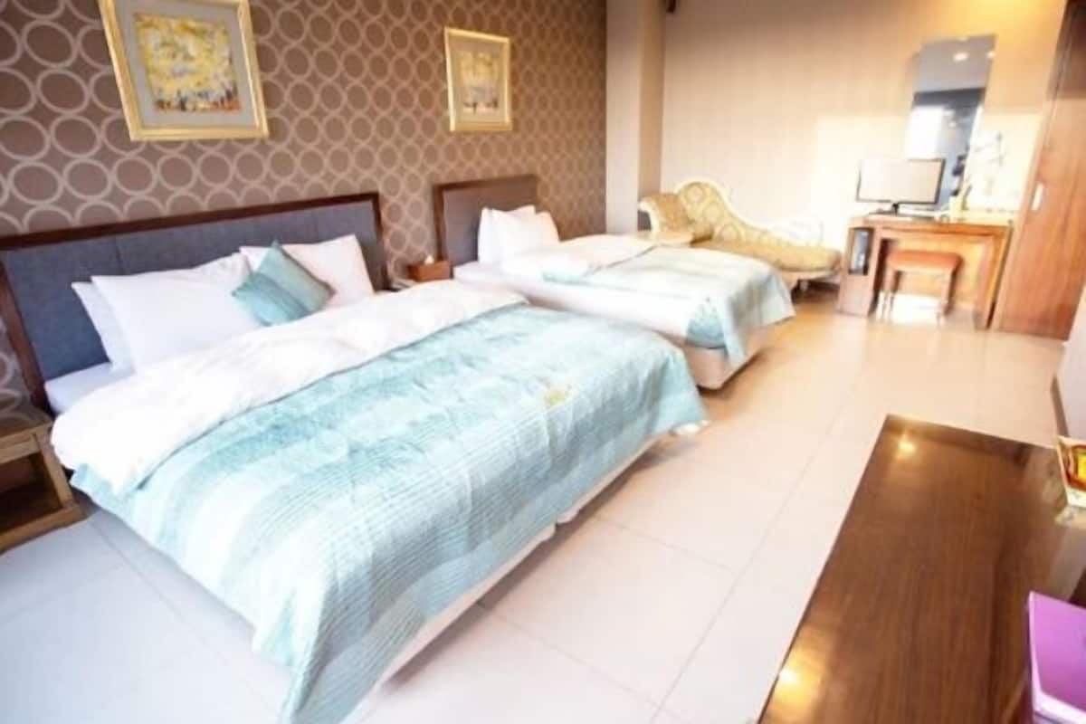 Blackout drapes, iron/ironing board (on request), WiFi (free)