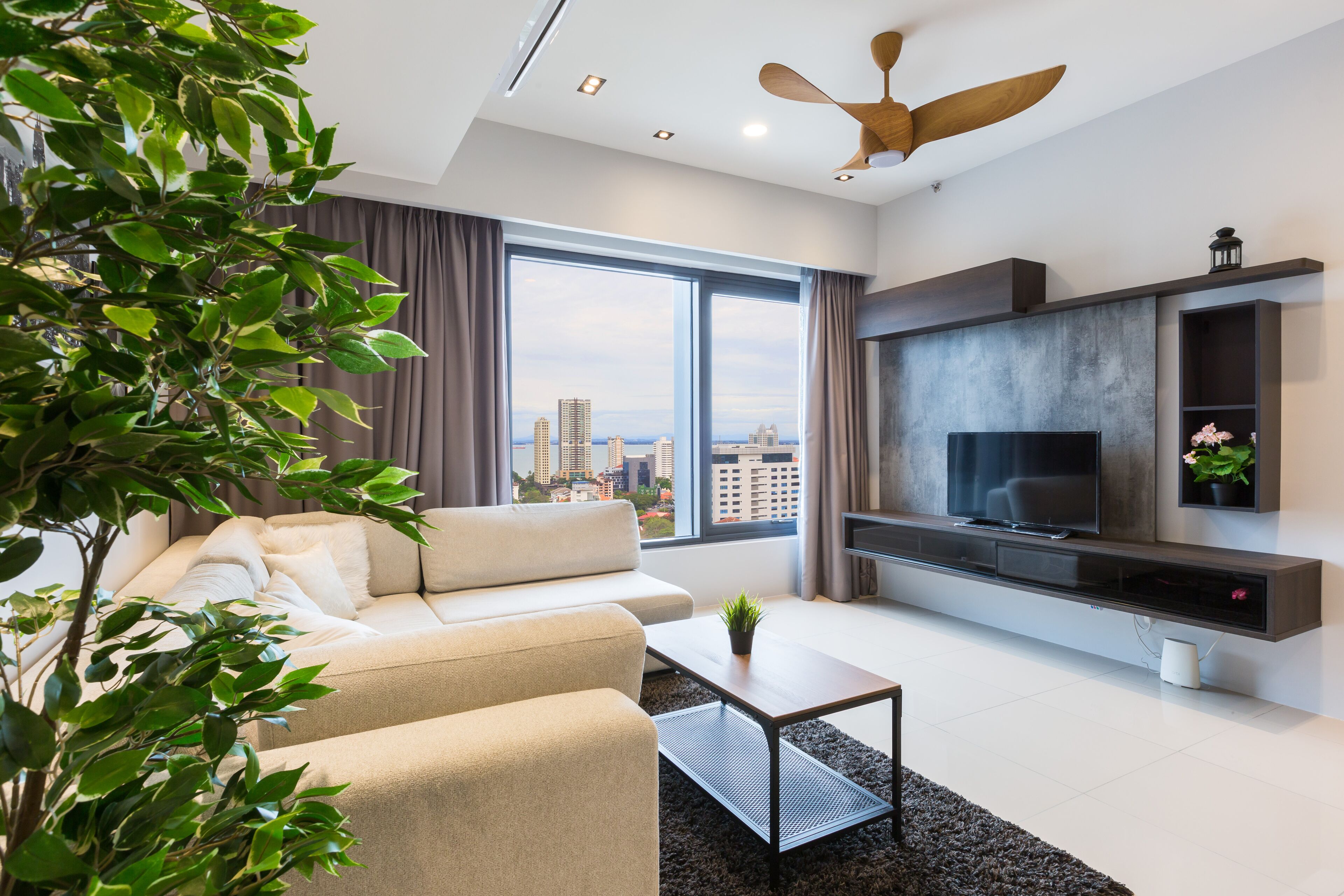 Appartement Premium, 2 chambres, vue mer | Coin séjour