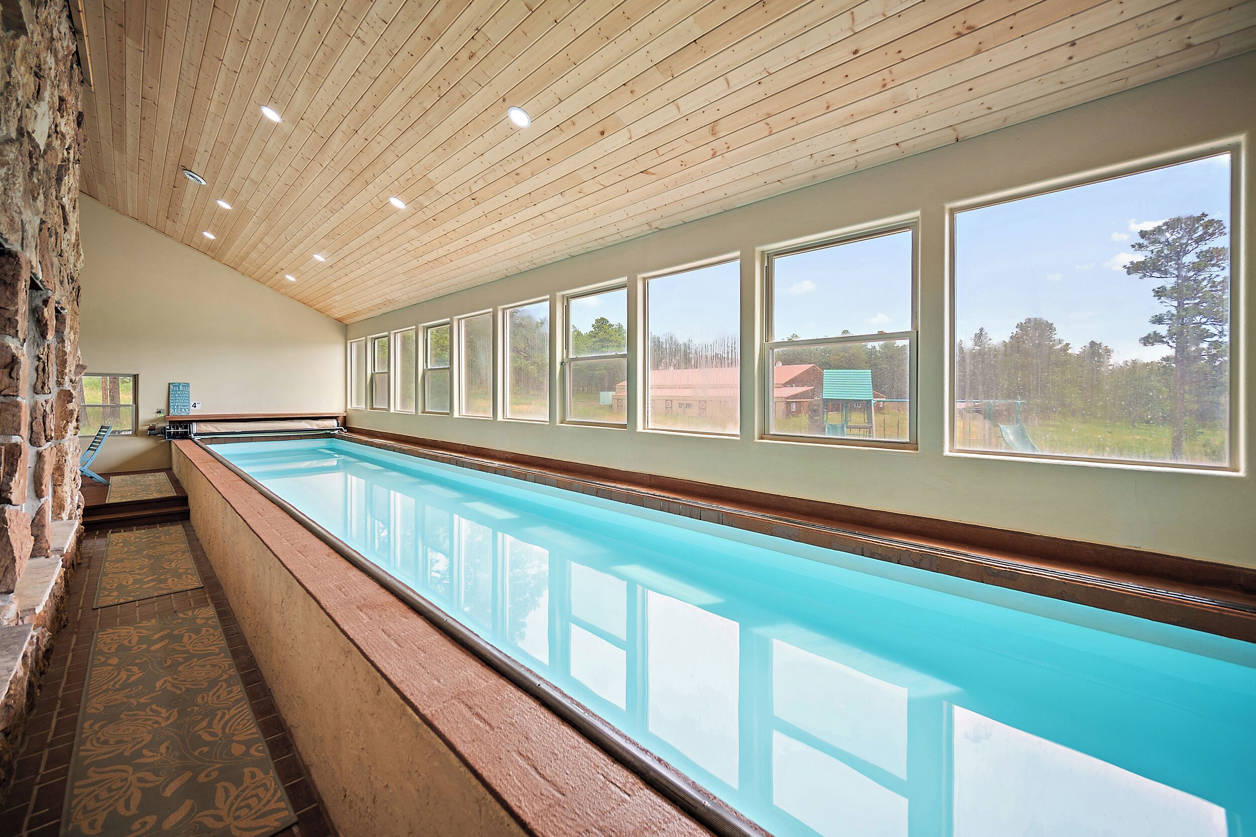 Indoor pool, a heated pool