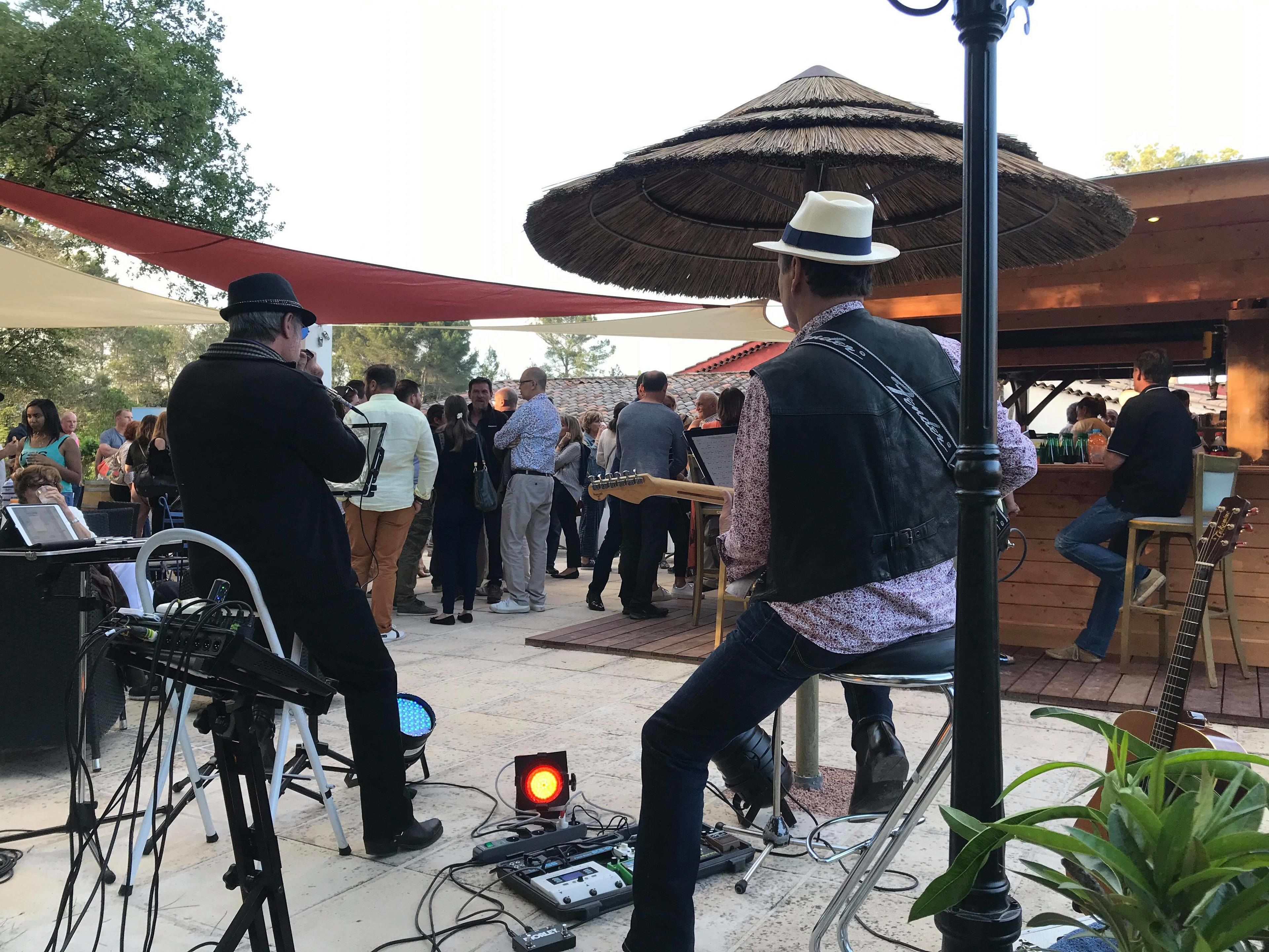 outdoor banquet area