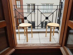 Penthouse, 1 cama matrimonial y sofá cama, para no fumadores, vista a la ciudad | Balcón