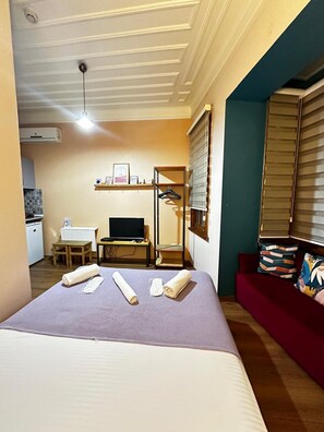 apartman, 1 kétszemélyes ágy, nemdohányzó, kilátással a városra | Egyiptomi pamut ágynemű, prémium ágynemű, minibár és hangszigetelés