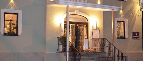 Front of property – evening/night