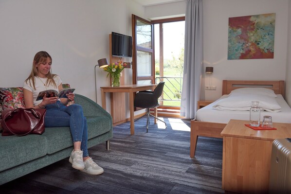 Einzelzimmer | Zimmersafe, Schreibtisch, Bügeleisen/Bügelbrett, kostenloses WLAN