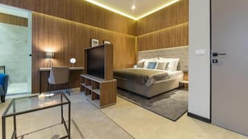 Deluxe-Studio | 1 Schlafzimmer, Schreibtisch, laptopgeeigneter Arbeitsplatz