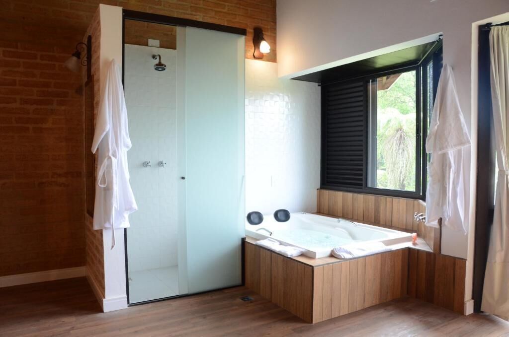 Bathrobes, bidet, towels, soap