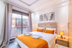 2 bedrooms, Internet, bed sheets - New high standing apartment in the heart of Marrakech, Gueliz. (Marrakech)
