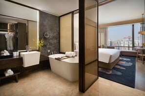 Separate tub and shower, rainfall showerhead, designer toiletries - InterContinental Xi'an Hi-Tech Zone by IHG (Xi'an)