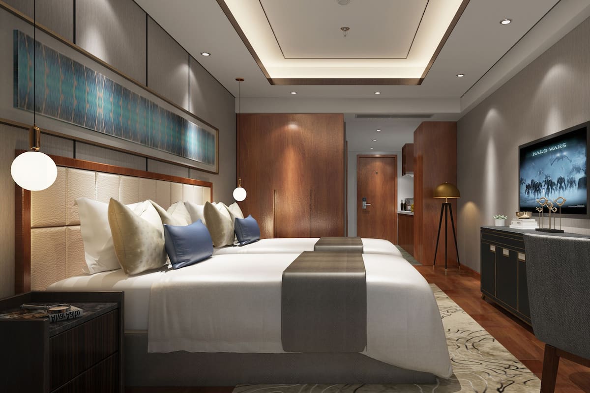 Ropa de cama de alta calidad y minibar