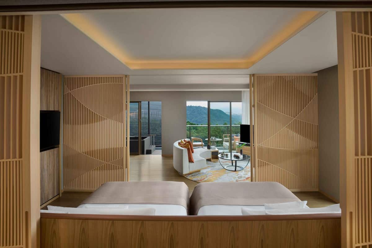Club Suite, 1 Bedroom, Accessible, Non Smoking (Dining, Private Onsen, Lounge Access) | 1 bedroom, premium bedding, down duvets, memory-foam beds