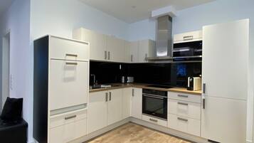 Premium Apartment, 2 Bedrooms | Private kitchen | Coffee/tea maker, electric kettle, toaster, mixer