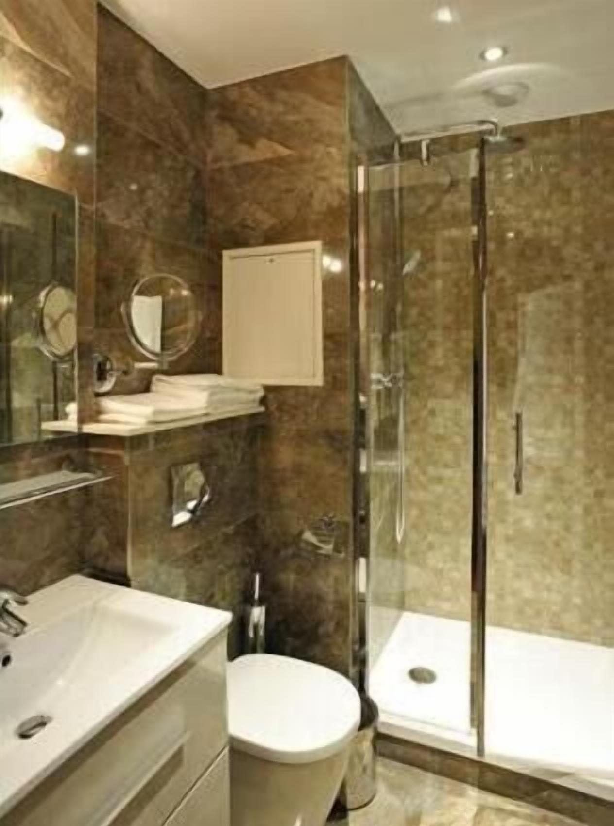 free toiletries, hair dryer, towels