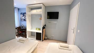 Desk, iron/ironing board, free WiFi, bed sheets