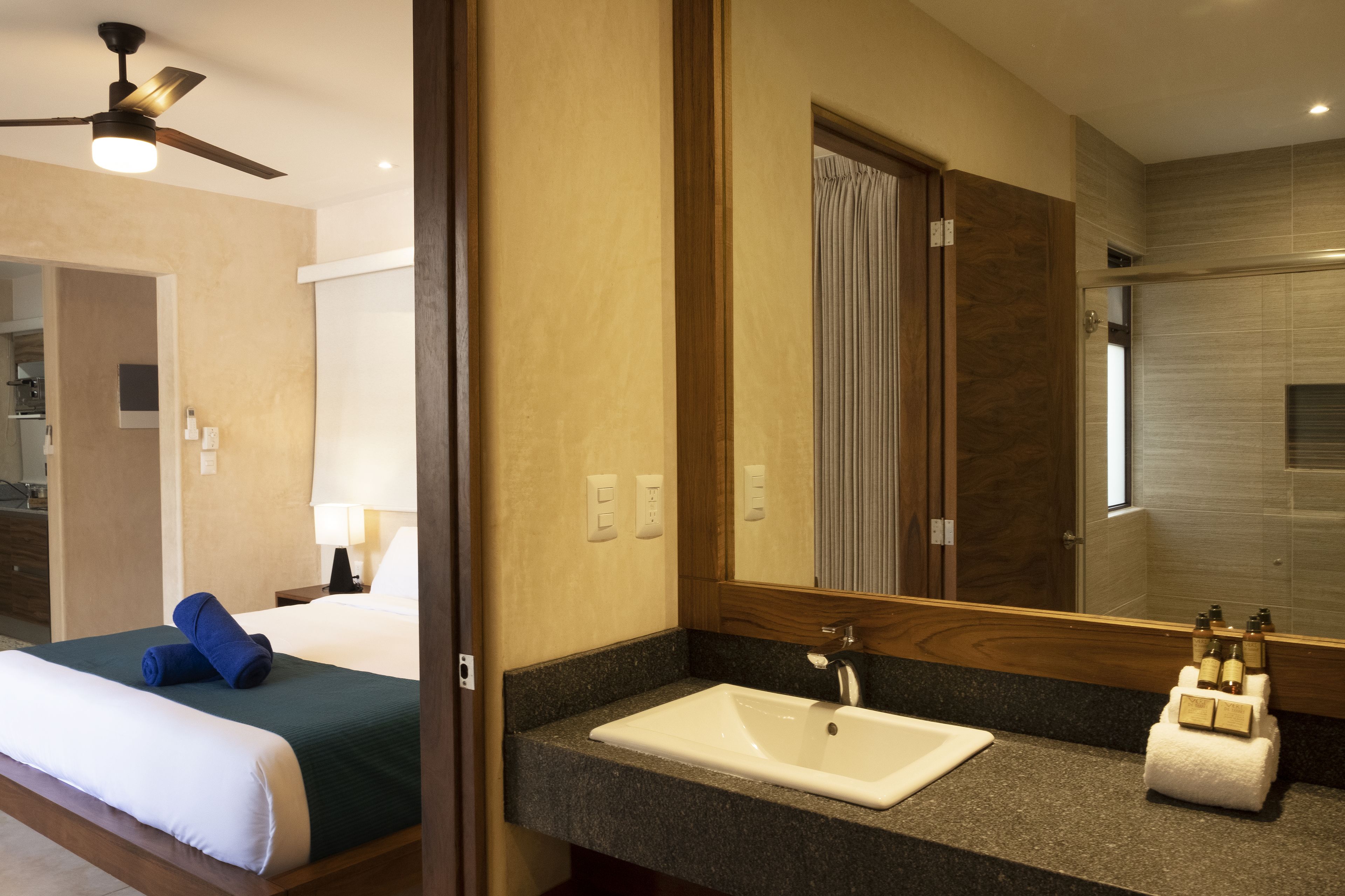 studio, 1 king bed with sofa bed, garden view | bathroom | shower, free toiletries, hair dryer, towels