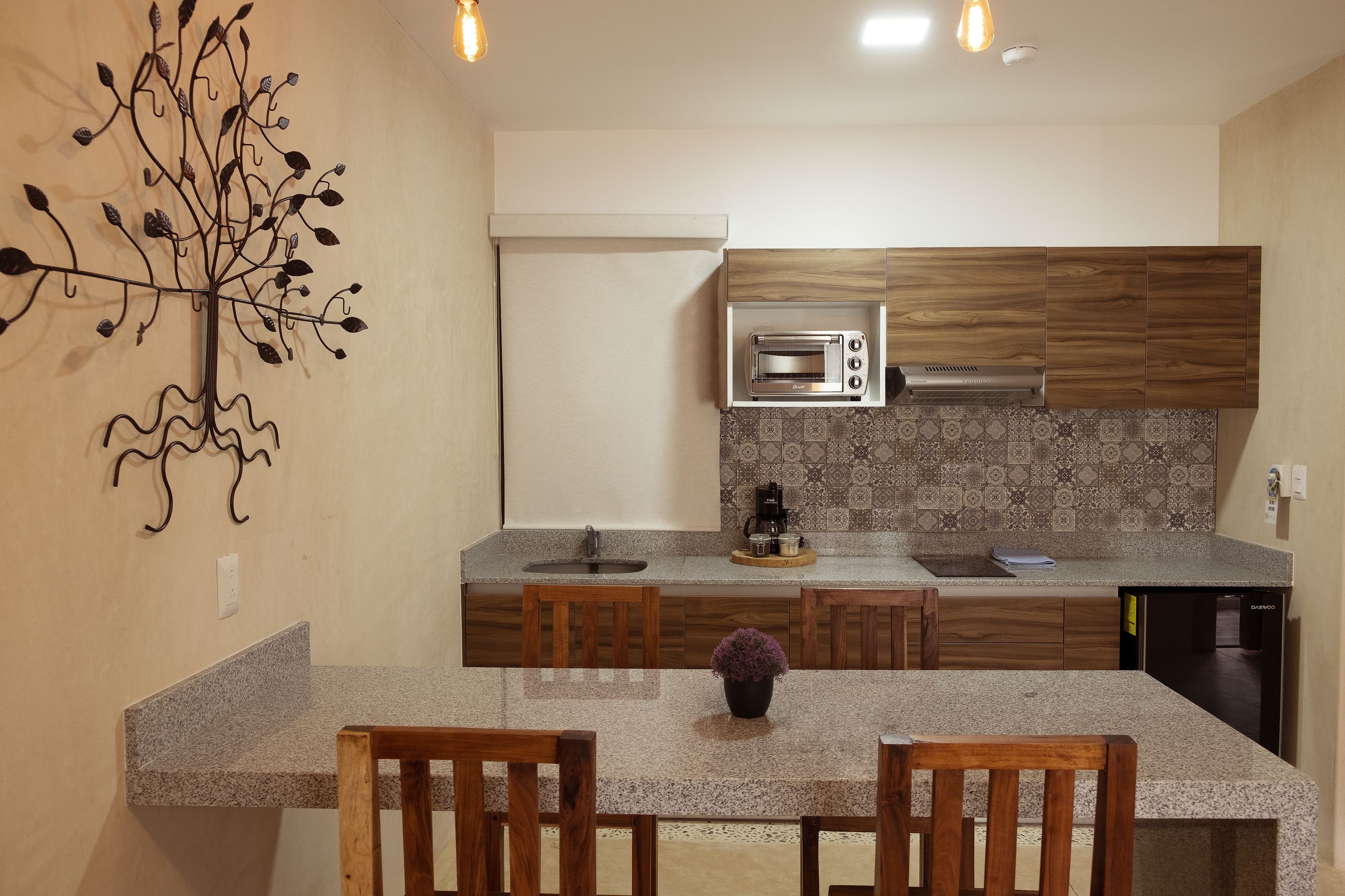 studio, 1 king bed with sofa bed, garden view | private kitchen