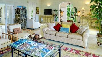 Flat-screen TV, DVD player