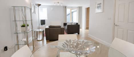 Flat-screen TV, DVD player