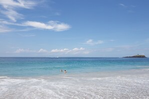 Beach nearby, sun-loungers
