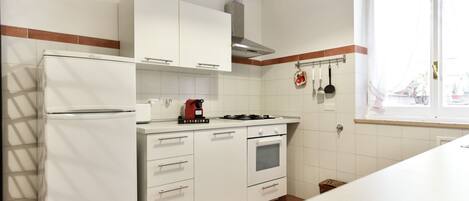 Fridge, oven, stovetop, dishwasher