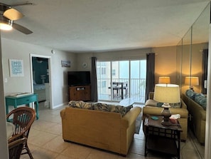 TV, DVD player, books, offices
