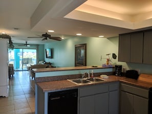 Condo, 2 Bedrooms | Private kitchen | Full-size fridge, microwave, oven, stovetop