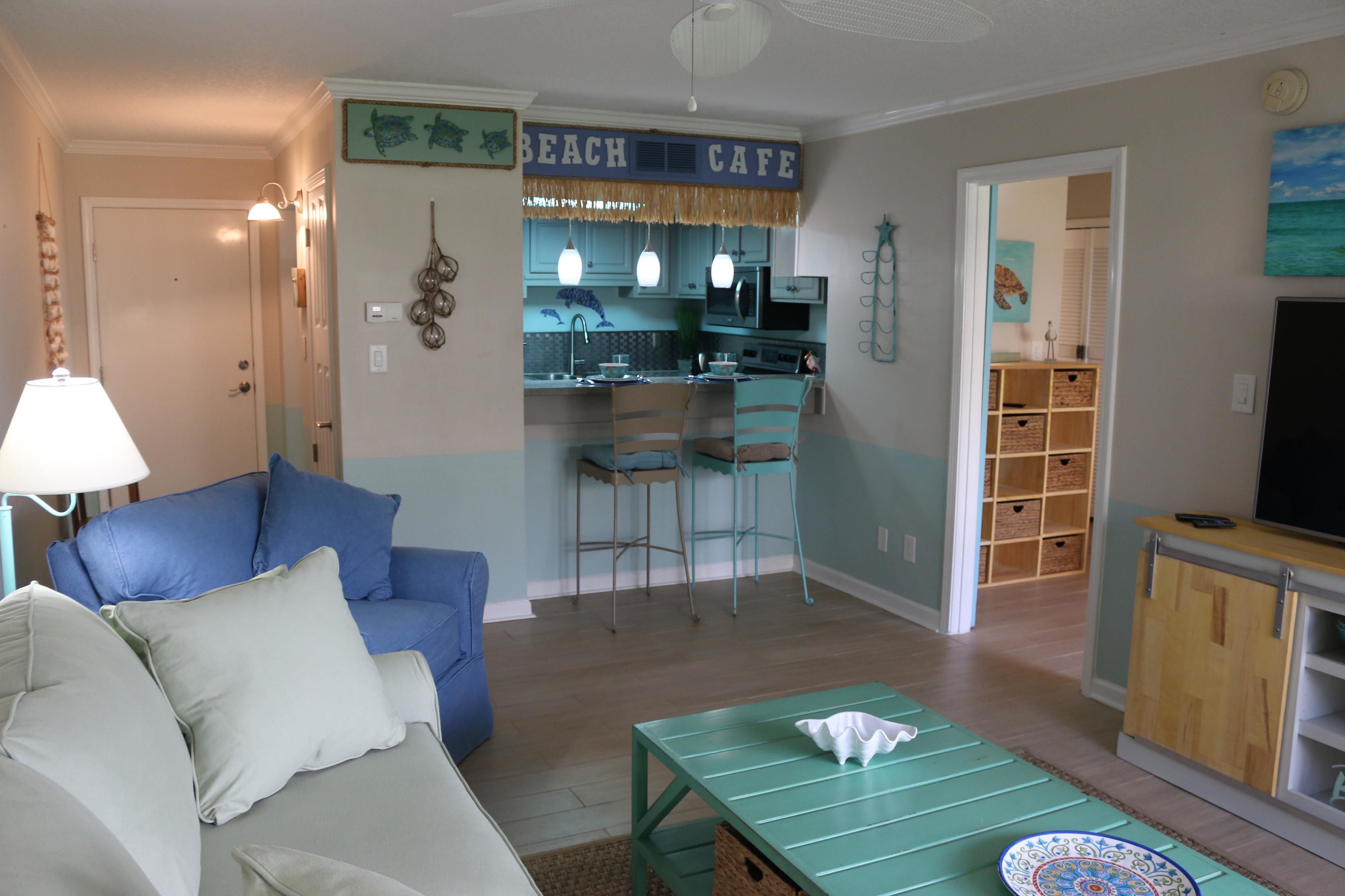 Condo, 1 Bedroom | Living area | 40-inch flat-screen TV with cable channels, TV