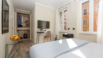 Habitación doble, baño privado (Lusso) | Sábanas de algodón egipcio, ropa de cama de alta calidad y edredón