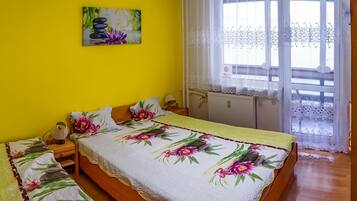 Blackout drapes, iron/ironing board, free WiFi, bed sheets