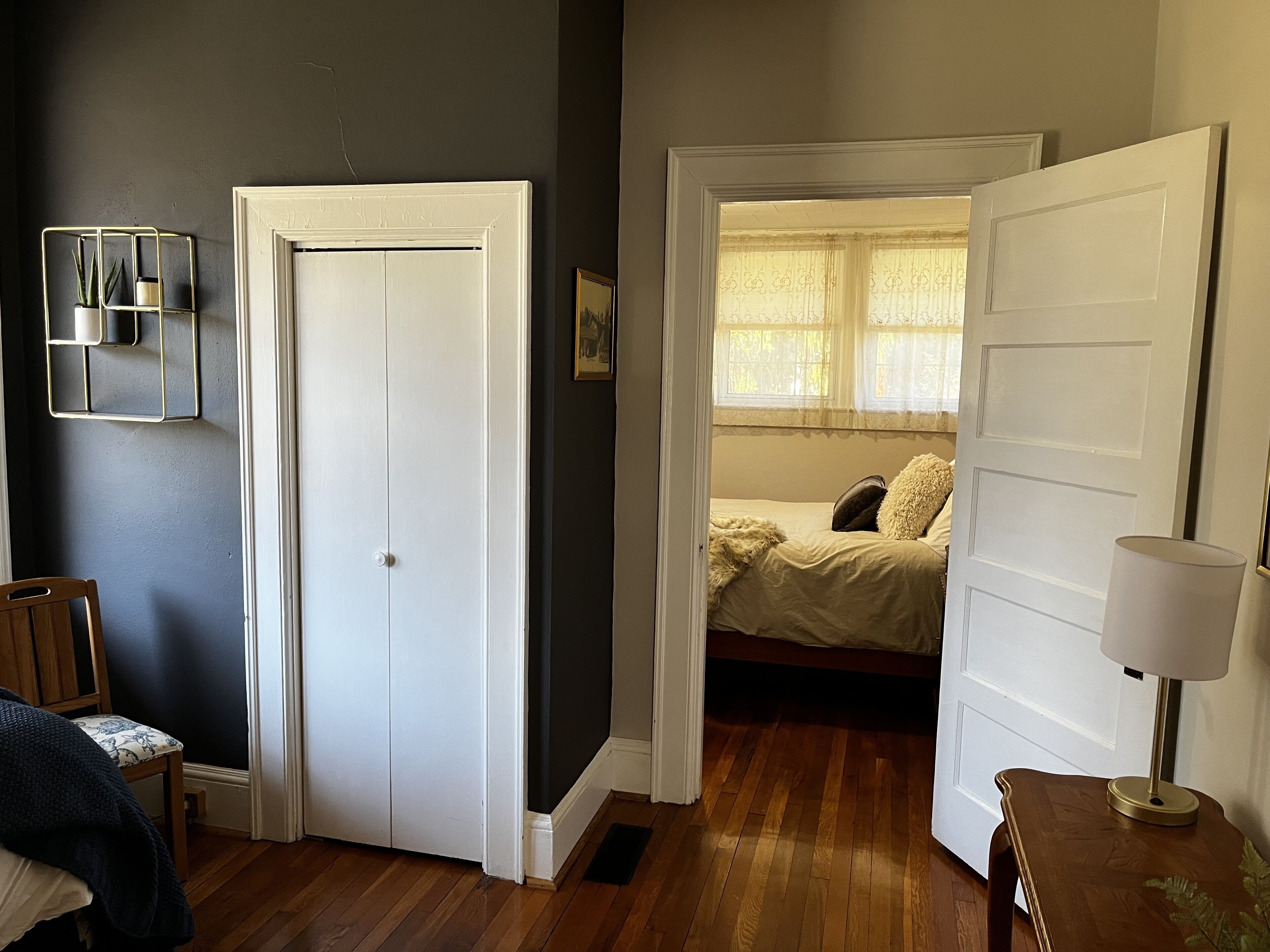 Twin room leading into the 3rd bedroom