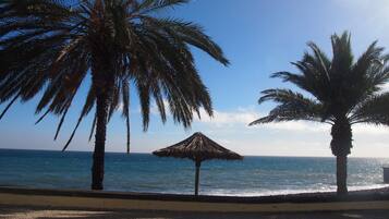 Playa en los alrededores y camastros