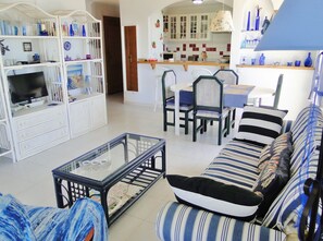 Smart TV, books - Apartment with swimming pools on the beachfront, stunning sea views (San juan de los terreros)