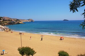 On the beach, sun loungers - Apartment with swimming pools on the beachfront, stunning sea views (San juan de los terreros)