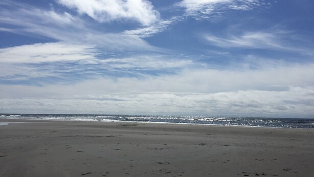 A beach with a clear sky and ocean. - Our Cozy Getaway  (Ocean Park)