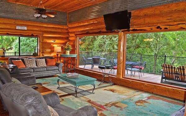 TV, fireplace, DVD player