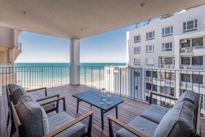 Appartement Deluxe, plusieurs lits, non-fumeur, vue mer | Balcon