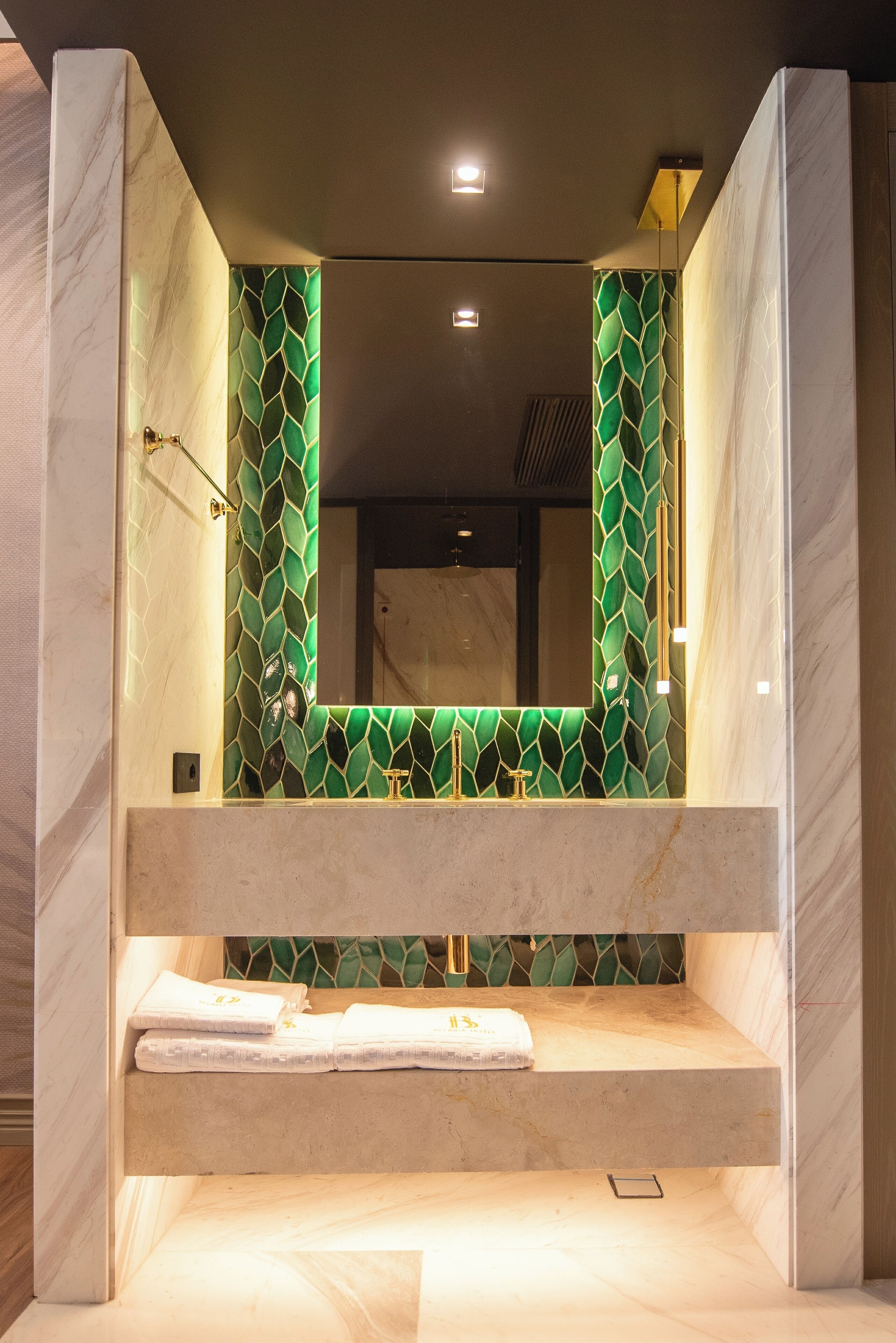 shower, rainfall showerhead, designer toiletries, hair dryer